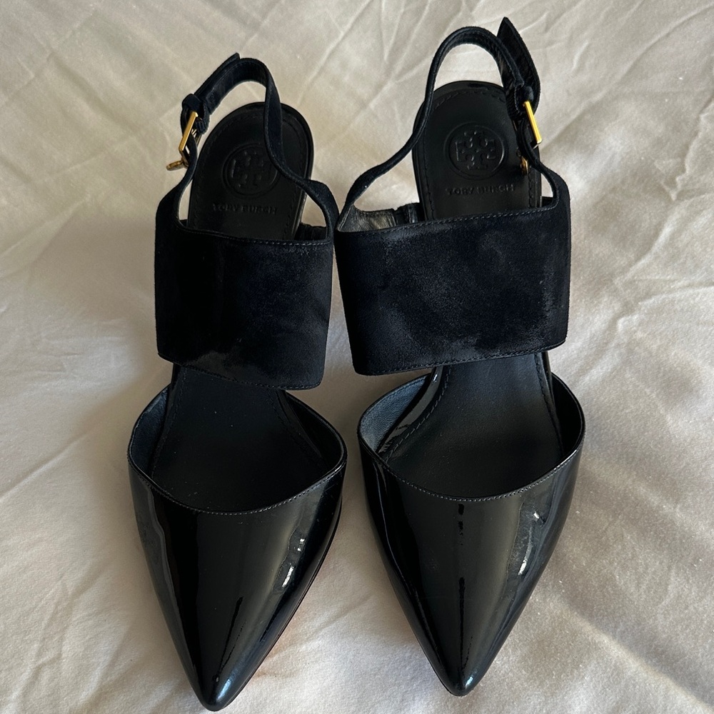 Tory Burch Black Patent Leather Heels